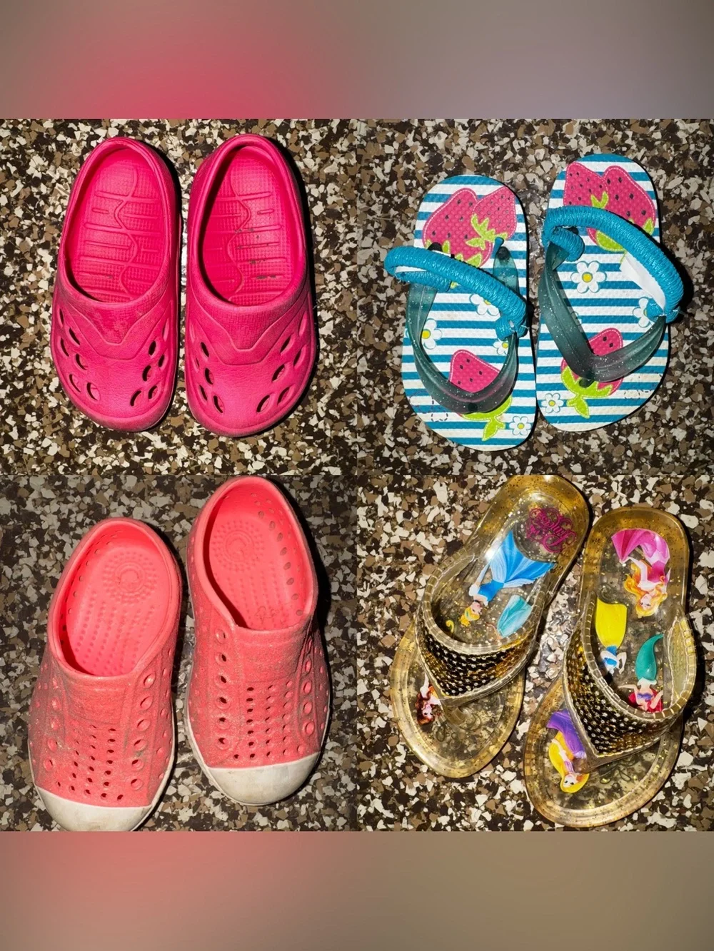 Toddler Girls Shoe Bundle Size C6 | Water Shoes Disney Sandals
